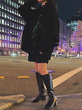 「r.（アールドット）のアイテム（その他アウター）」を使った、r.さん（レディース・159cm）の冬コーディネート