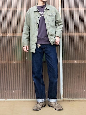 「アイテム（ミリタリージャケット）」を使った、iamimaichさん（メンズ・177cm）の秋コーディネート
