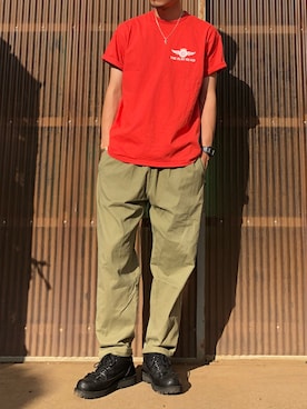 「The Flat Head（ザ・フラットヘッド）のアイテム」を使った、iamimaichさん（メンズ・177cm）の秋コーディネート