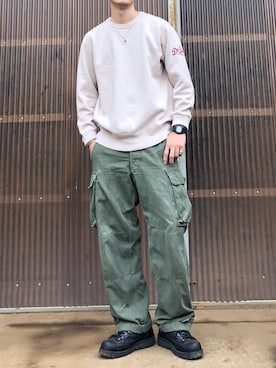 「Deluxewareのアイテム」を使った、iamimaichさん（メンズ・177cm）の秋コーディネート