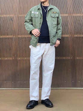 iamimaichさんの「TRADESMAN/トレイズマン SINGLE KNEE PAINTER PANTS/シングル二―ペインターパンツ」を使ったコーディネート