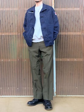 「WAIPER.inc（ワイパーインク）のアイテム（スラックス）」を使った、iamimaichさん（メンズ・177cm）の秋コーディネート