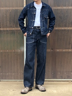 「Buzz Rickson's（バズリクソンズ）のアイテム（パンツ）」を使った、iamimaichさん（メンズ・177cm）の秋コーディネート