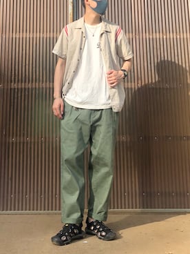 「niko and...（ニコアンド）のアイテム（チノパンツ）」を使った、iamimaichさん（メンズ・177cm）の夏コーディネート