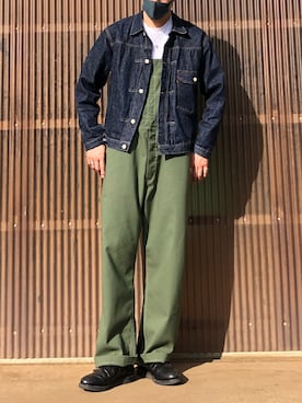 「Johnbull（ジョンブル）のアイテム（サロペット/オーバーオール）」を使った、iamimaichさん（メンズ・177cm）の春コーディネート