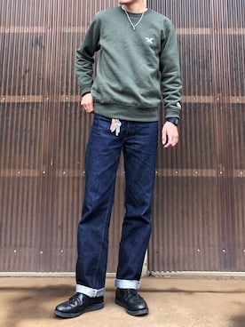 「Deluxewareのアイテム」を使った、iamimaichさん（メンズ・177cm）の秋コーディネート