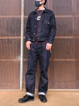 「FULLCOUNT（フルカウント）のアイテム」を使った、iamimaichさん（メンズ・177cm）の冬コーディネート