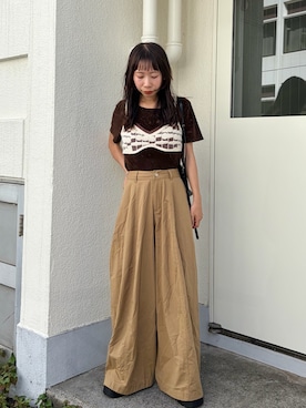 「バレルパンツ」｜hikkaa1107さん（レディース・158cm）の夏コーディネート