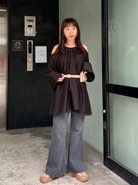 「Kastane（カスタネ）のアイテム（パンツ）」を使った、hikkaa1107さん（レディース・158cm）の春コーディネート