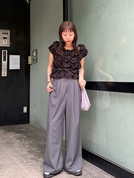 「Kastane（カスタネ）のアイテム（パンツ）」を使った、hikkaa1107さん（レディース・158cm）の春コーディネート