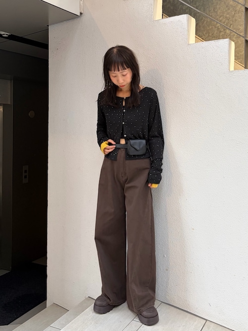 【WEB限定再入荷！/新色追加/前後2WAY】ラインストーンシアーカットソー