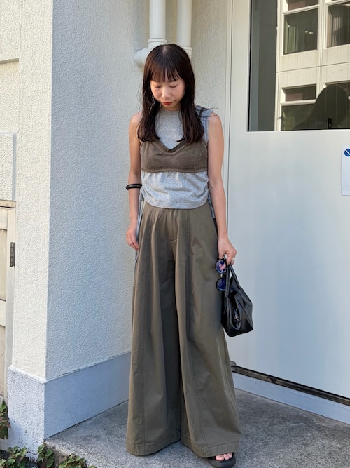 【一部店舗限定/セットアップ対応】B パイルリボンタンクトップ