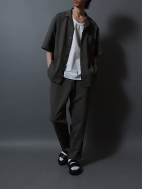 「オープンカラーシャツ」｜ANPASさん（メンズ・181cm）の春コーディネート