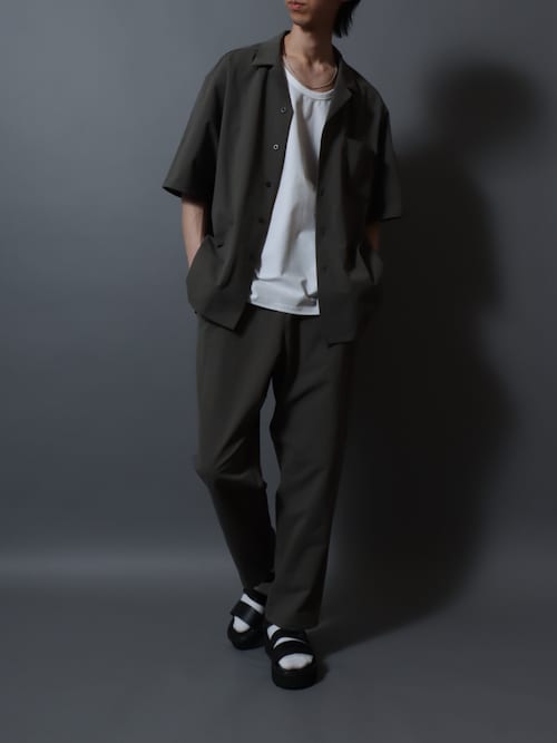 セール】Short-Sleeve Open-Collar Shirt Matching Set / オープン
