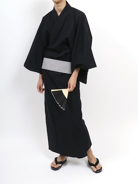 「アイテム（浴衣）」を使った、Rinanさん（メンズ・178cm）の夏コーディネート