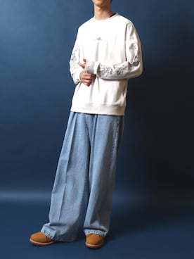 「アイテム（スウェット）」を使った、ANPASさん（メンズ・181cm）の秋コーディネート