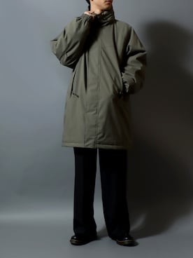 「アイテム（ダウンジャケット/コート）」を使った、ANPASさん（メンズ・181cm）の冬コーディネート