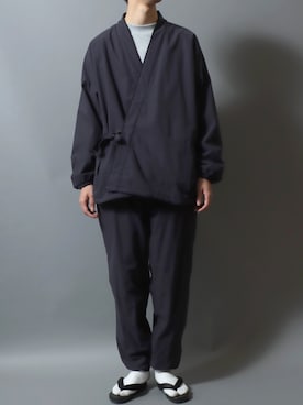 「アイテム（セットアップ）」を使った、ANPASさん（メンズ・181cm）の冬コーディネート