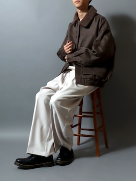 「アイテム（ドレスシューズ）」を使った、ANPASさん（メンズ・181cm）の秋コーディネート