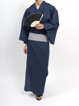 「アイテム（浴衣）」を使った、Rinanさん（メンズ・178cm）の夏コーディネート