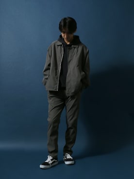 「ブルゾン」｜「アイテム（セットアップ）」を使った、Rinanさん（メンズ・178cm）の冬コーディネート