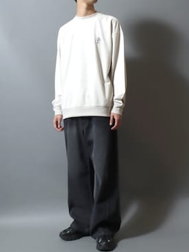 「アイテム（スウェット）」を使った、ANPASさん（メンズ・181cm）の冬コーディネート