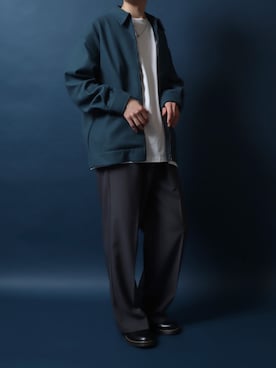 「ANPAS（アンパス）のアイテム（ブルゾン）」を使った、Rinanさん（メンズ・178cm）の秋コーディネート