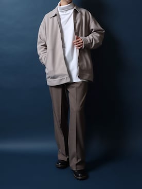 「ANPAS（アンパス）のアイテム（ブルゾン）」を使った、Rinanさん（メンズ・178cm）の秋コーディネート