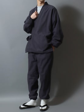 「アイテム（セットアップ）」を使った、ANPASさん（メンズ・181cm）の冬コーディネート