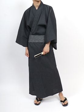 「アイテム（浴衣）」を使った、Rinanさん（メンズ・178cm）の夏コーディネート
