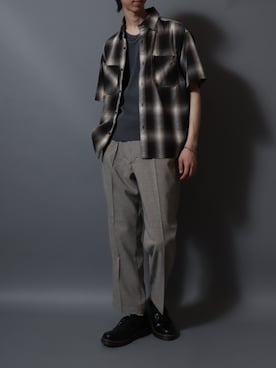 「Vネック」｜ANPASさん（メンズ・181cm）の春コーディネート