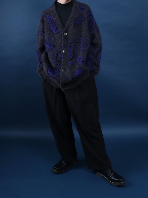 ANPAS カーディガン Total Pattern Mohairtouch Shaggy Knit