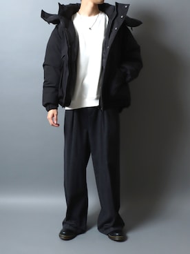 「アイテム（ダウンジャケット/コート）」を使った、ANPASさん（メンズ・181cm）の秋コーディネート