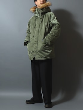 「Dr. Martens（ドクターマーチン）のアイテム」を使った、ANPASさん（メンズ・181cm）の秋コーディネート