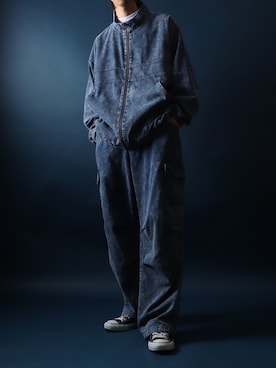 「ANPAS（アンパス）のアイテム（ジャケット/アウター）」を使った、Rinanさん（メンズ・178cm）の春コーディネート