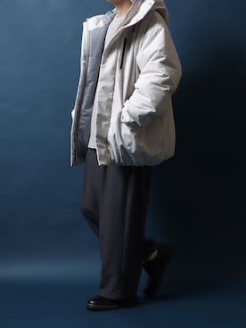「ANPAS（アンパス）のアイテム（ジャケット/アウター）」を使った、Rinanさん（メンズ・178cm）の冬コーディネート