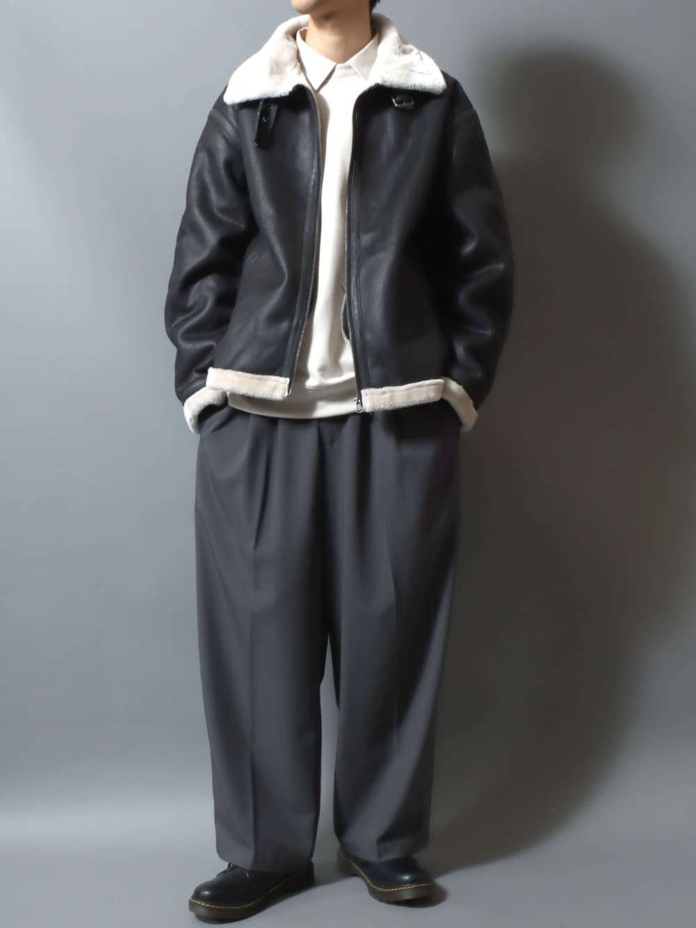 ANPAS（アンパス）の「Synthetic Mouton B-3 Bomber Jacket/別注