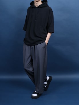 「ANPAS（アンパス）のアイテム（トップス）」を使った、Rinanさん（メンズ・178cm）の夏コーディネート