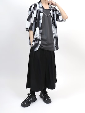 「メンズコーデ」｜「アイテム（シャツ/ブラウス）」を使った、Rinanさん（メンズ・178cm）の夏コーディネート