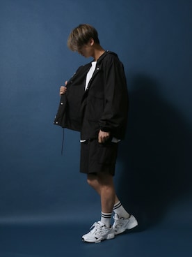 「ANPAS（アンパス）のアイテム（マウンテンパーカー）」を使った、Rinanさん（メンズ・178cm）の春コーディネート