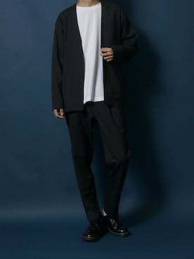 「ANPAS（アンパス）のアイテム（フォーマルスーツ/小物）」を使った、Rinanさん（メンズ・178cm）の冬コーディネート