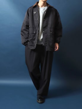 「アイテム（スウェット）」を使った、ANPASさん（メンズ・181cm）の秋コーディネート