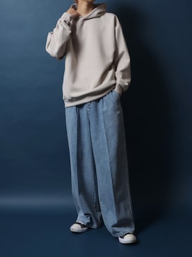 「ANPAS（アンパス）のアイテム（トップス）」を使った、Rinanさん（メンズ・178cm）の秋コーディネート