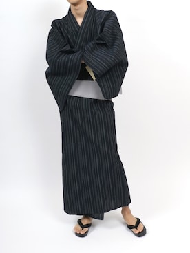「アイテム（浴衣）」を使った、Rinanさん（メンズ・178cm）の夏コーディネート