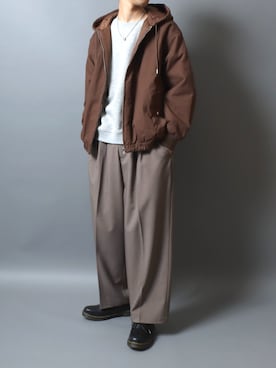 「フード」｜ANPASさん（メンズ・181cm）の秋コーディネート