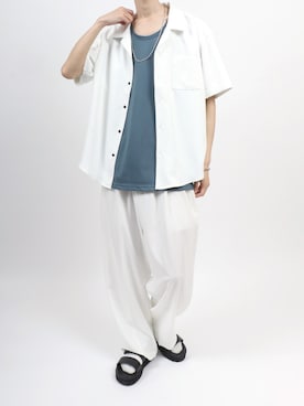 「アイテム（タンクトップ）」を使った、Rinanさん（メンズ・178cm）の夏コーディネート