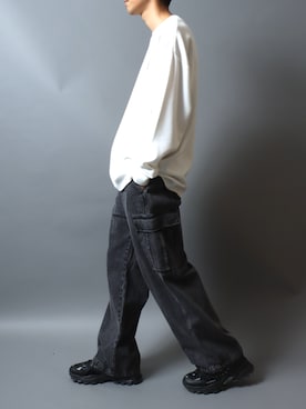 「アイテム（デニムパンツ）」を使った、ANPASさん（メンズ・181cm）の秋コーディネート