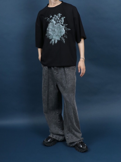 セール】Tuck Wide Straight Denim Pants/別注 タック ワイド