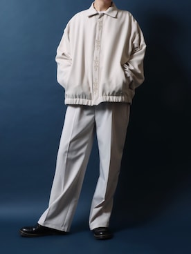 「ANPAS（アンパス）のアイテム（ブルゾン）」を使った、Rinanさん（メンズ・178cm）の春コーディネート
