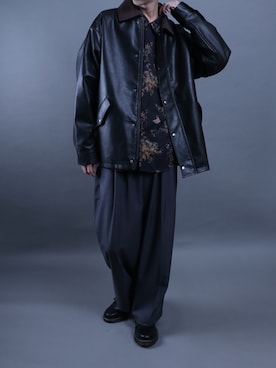 「ANPAS（アンパス）のアイテム（ブルゾン）」を使った、Rinanさん（メンズ・178cm）の秋コーディネート